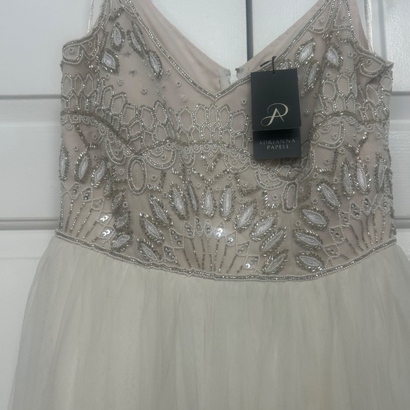 BHLDN Violetta by Adrianna Papell Beaded Gown | White | Size 2 | NWT - Picture 4 of 13